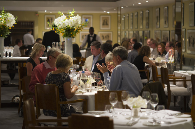 Guests dining in restaurant