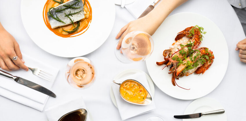 number one la tour du pin menu Main dishes on table